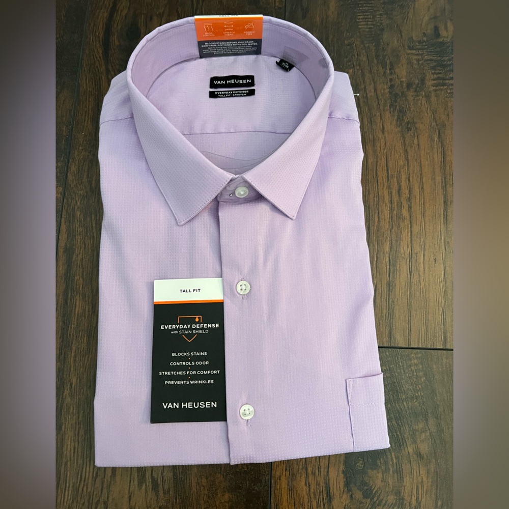 Van Heusen Dress Shirt Size Tall Fit 19 (35/36) NEW